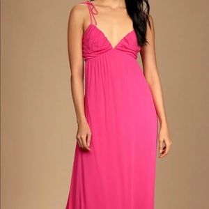 Lulu’s pink maxi dress
